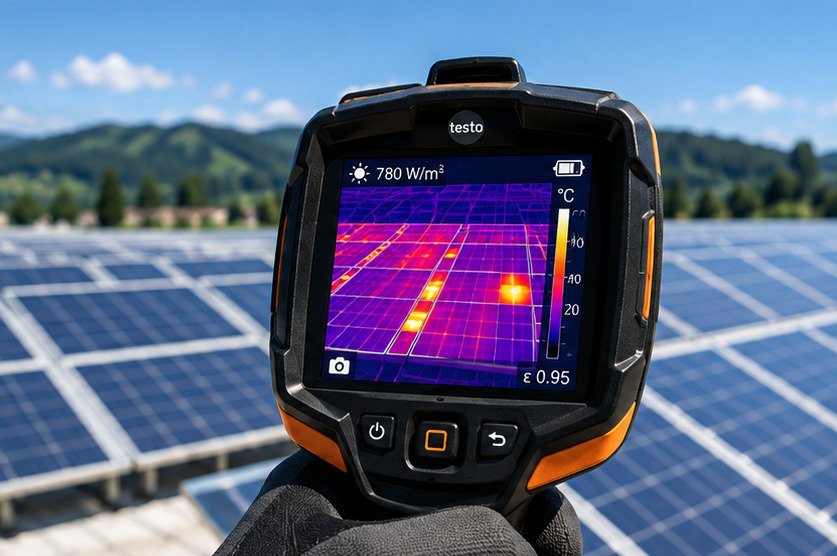 Immagine termografica: fotovoltaico