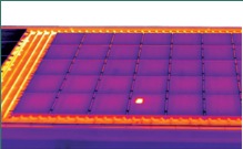 Immagine termografica: fotovoltaico